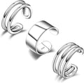 Women's 925 Sterling Silver Ear Cuffs - Non Piercing Adjustable Conch and Helix Cuffs in Thirty Styles for Layering - Ea