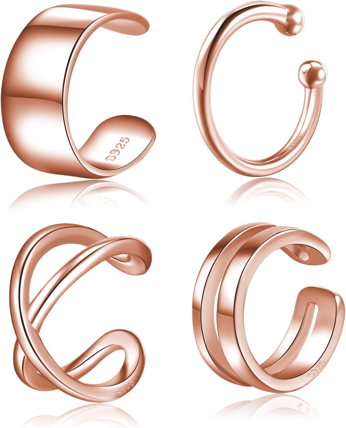 Sterling Silver Ear Cuffs - Non Piercing Adjustable Conch and Helix Cuffs, Thirty Styles