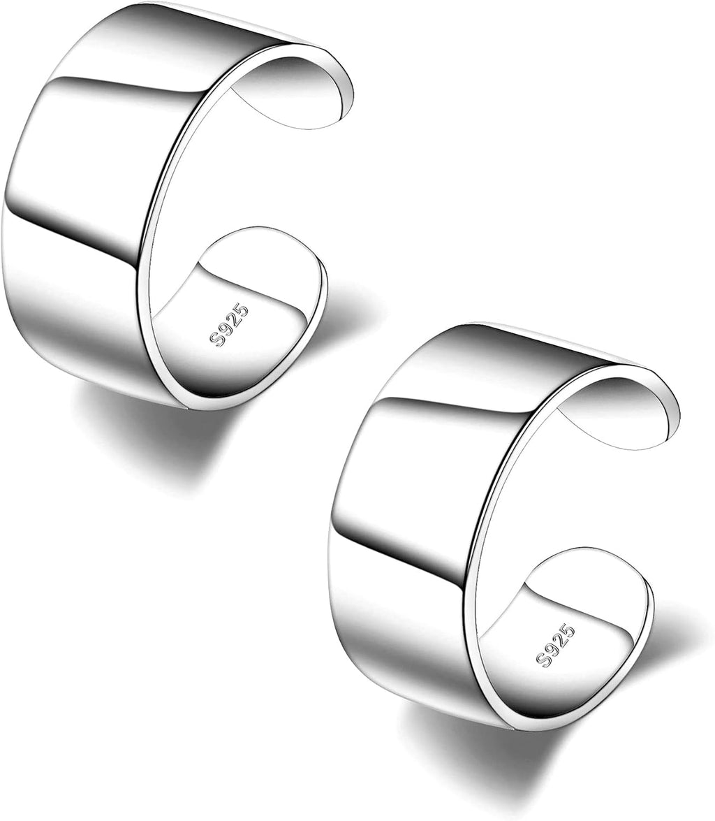 Women's 925 Sterling Silver Ear Cuffs - Non Piercing Adjustable Conch and Helix Cuffs in Thirty Styles for Layering - Ea